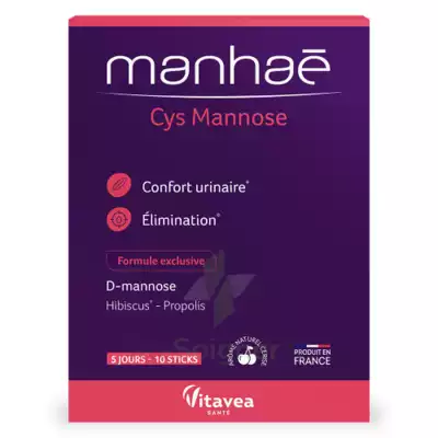 Nutrisanté Manhae Cys Mannose Poudre 10 Sticks à Bourges
